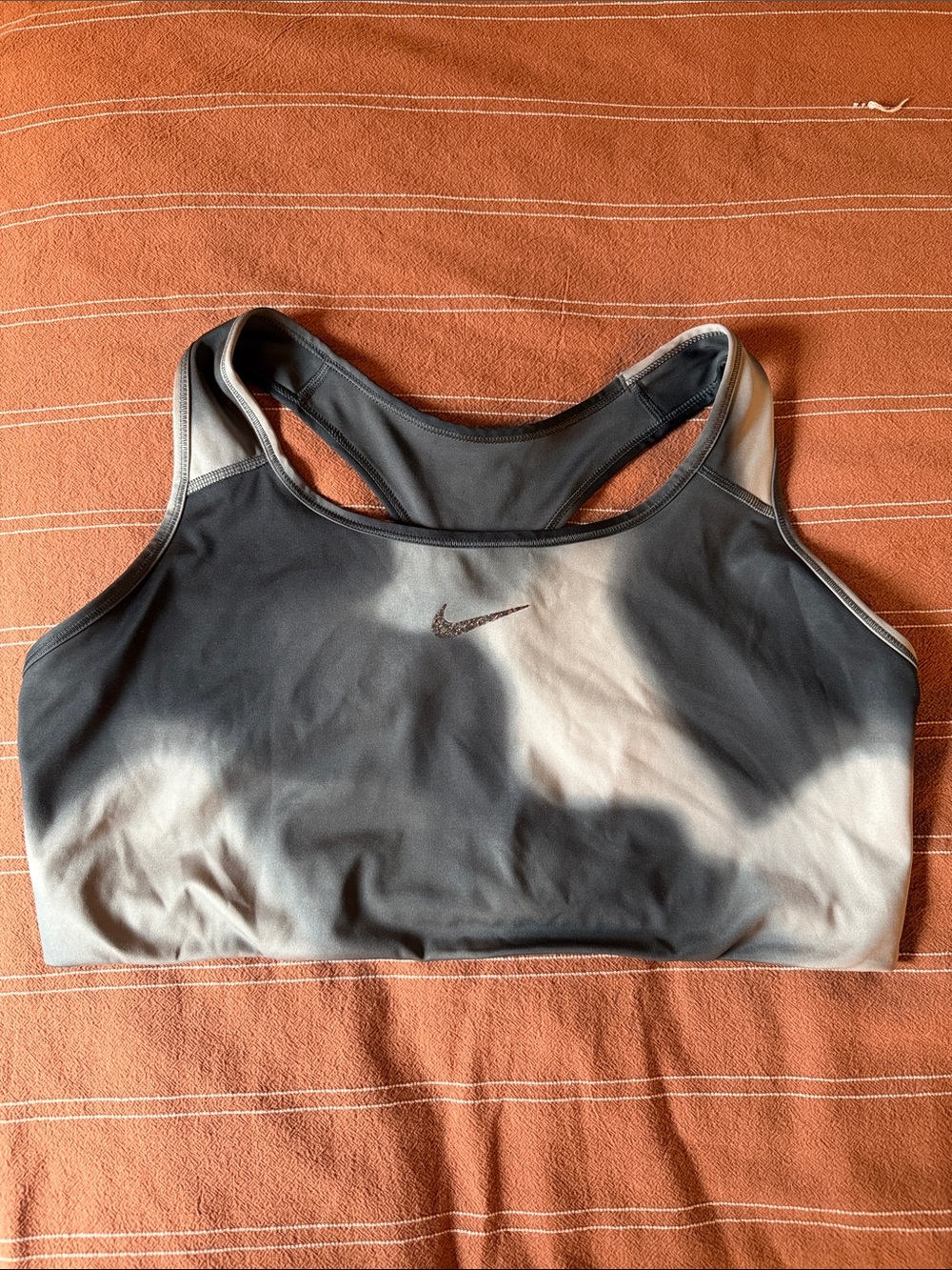 Nike Tie-Dye Black & Gray Racerback Sports Bra